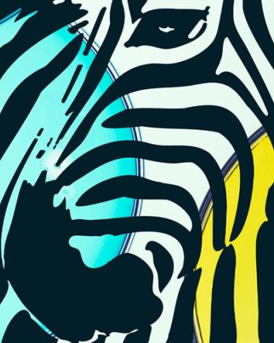 Zebra composite graphic by Laura Chichisan/College of Arts and Sciences
