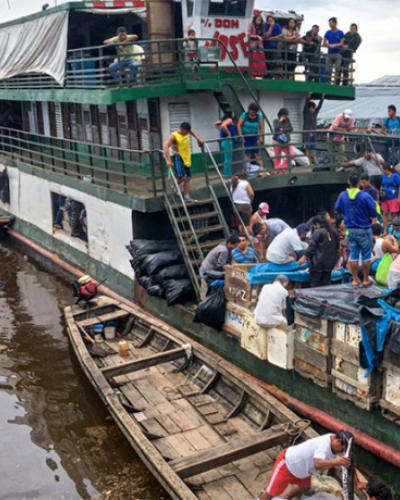 Amazon River ferry by Sebastian Heilpern