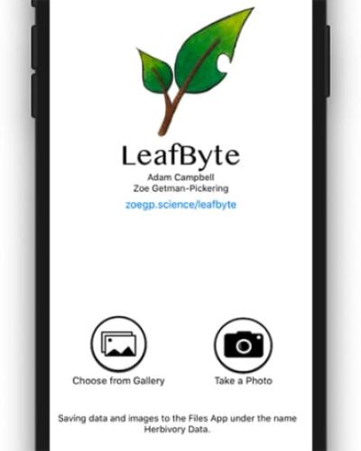 A snapshot of the Leafbyte app as viewed on a smartphone