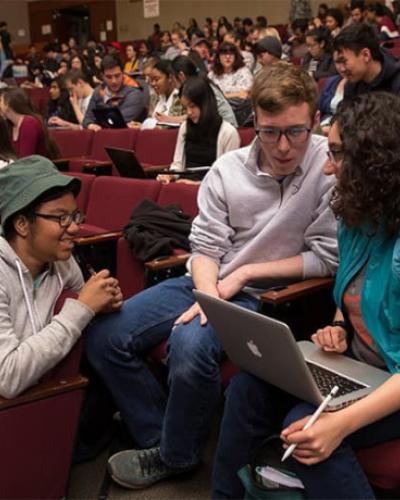 Students engaging in learning